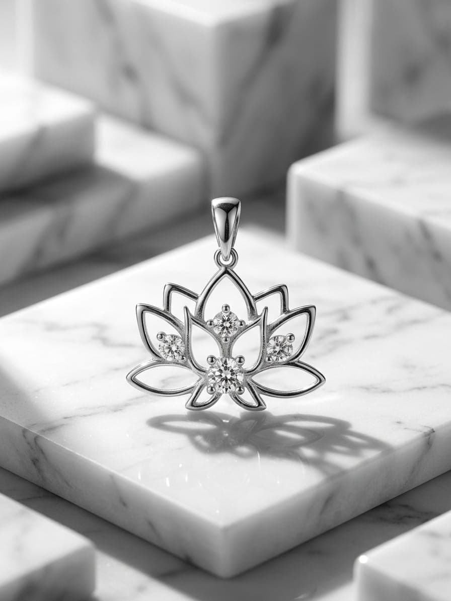 Flor de Loto - Dije joyería artesanal Yupana Sangolquí Ecuador