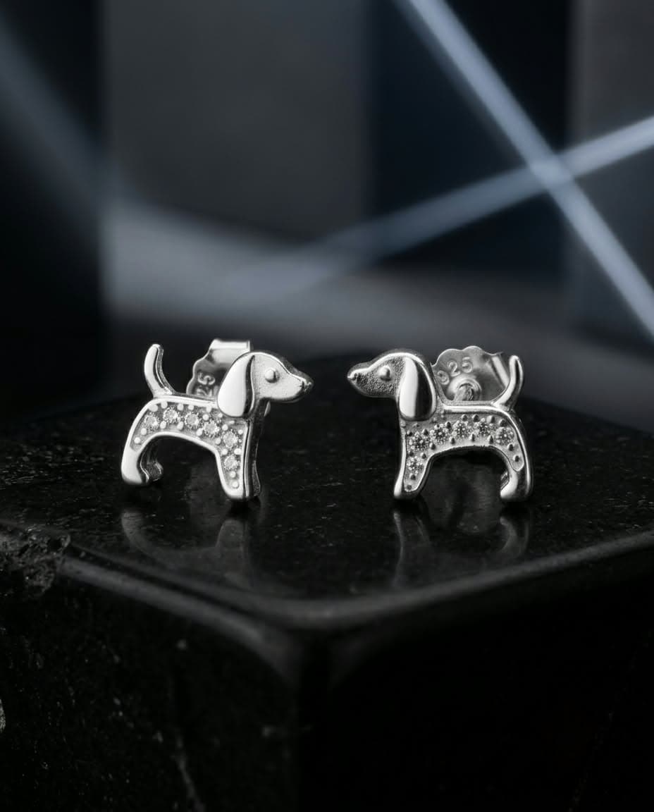 Aretes Perrito joyería artesanal Yupana Sangolquí Ecuador