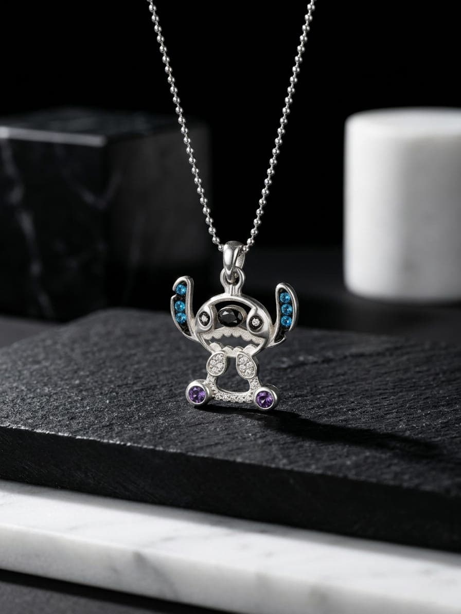 Silueta Stitch joyería artesanal Yupana Sangolquí Ecuador