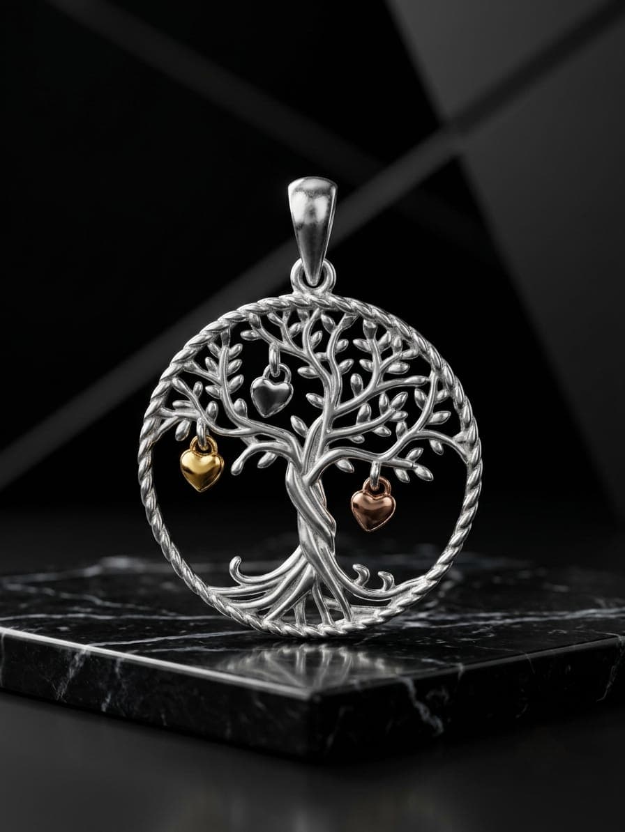 Árbol de la vida 3 corazones joyería artesanal Yupana Sangolquí Ecuador