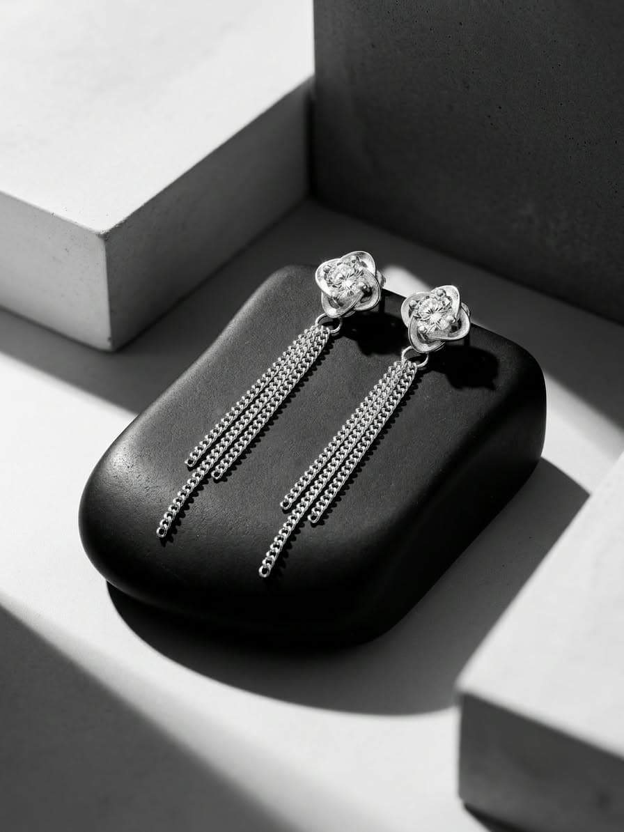 Aretes de Plata Largos joyería artesanal Yupana Sangolquí Ecuador