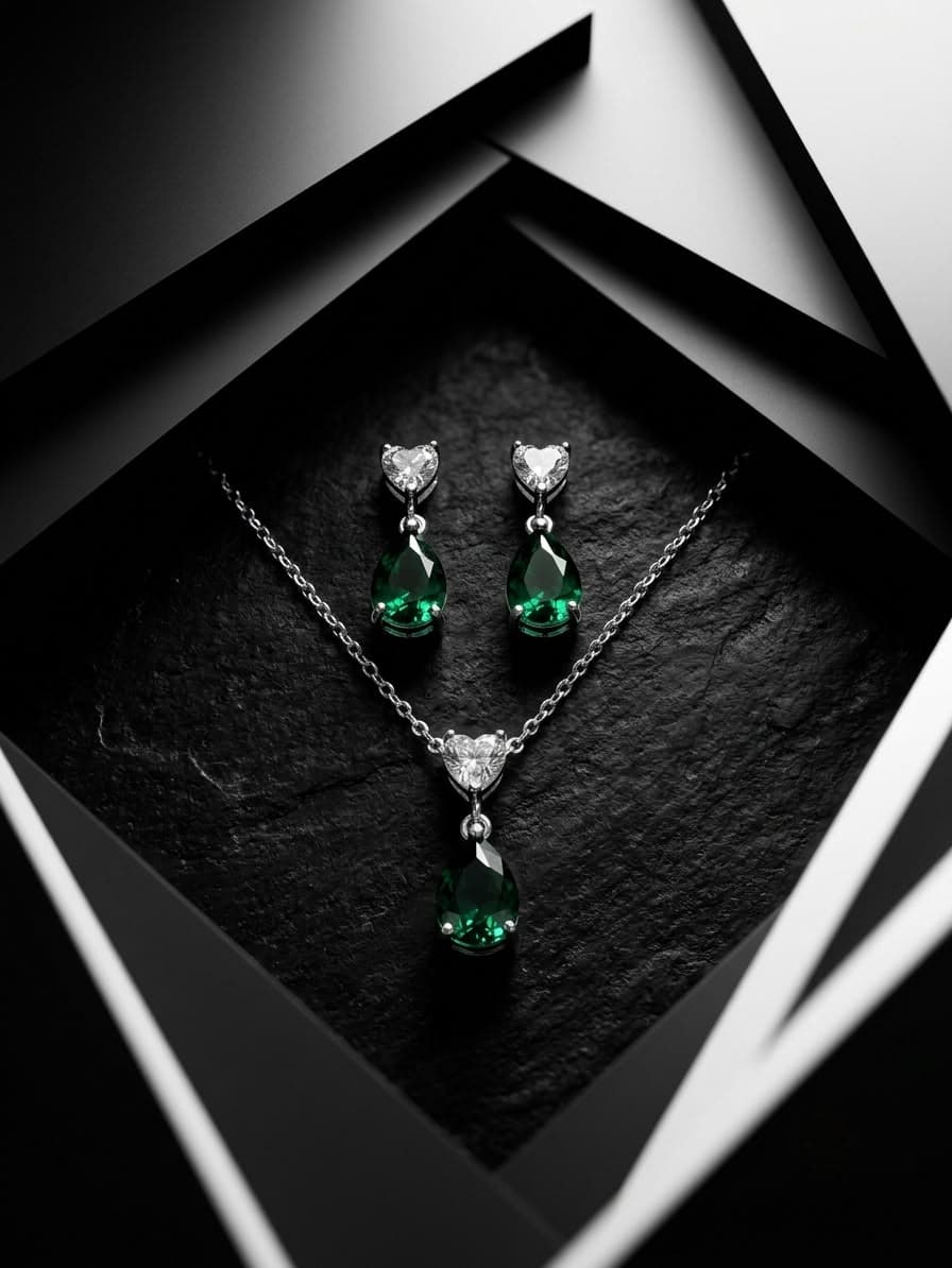 Conjunto Verde joyería artesanal Yupana Sangolquí Ecuador