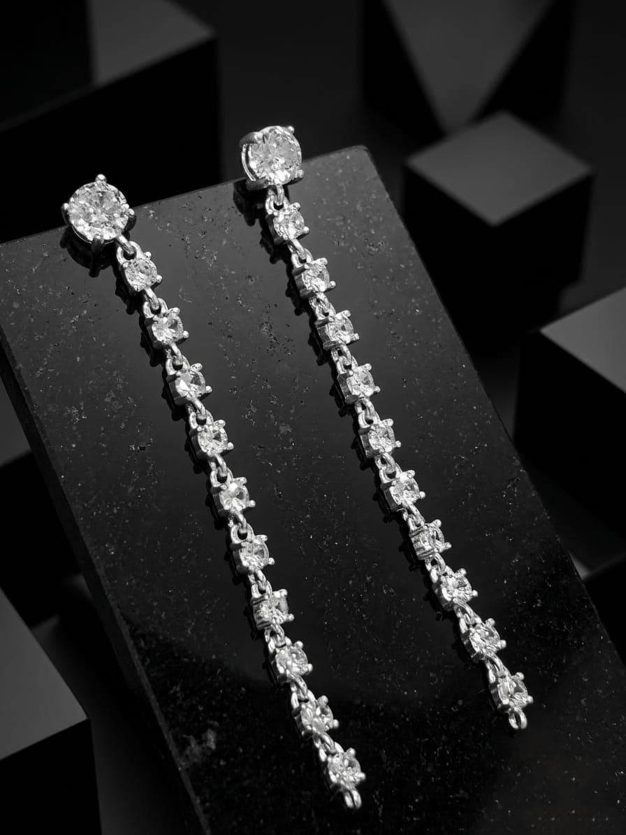 Aretes largos 5.5cm joyería artesanal Yupana Sangolquí Ecuador