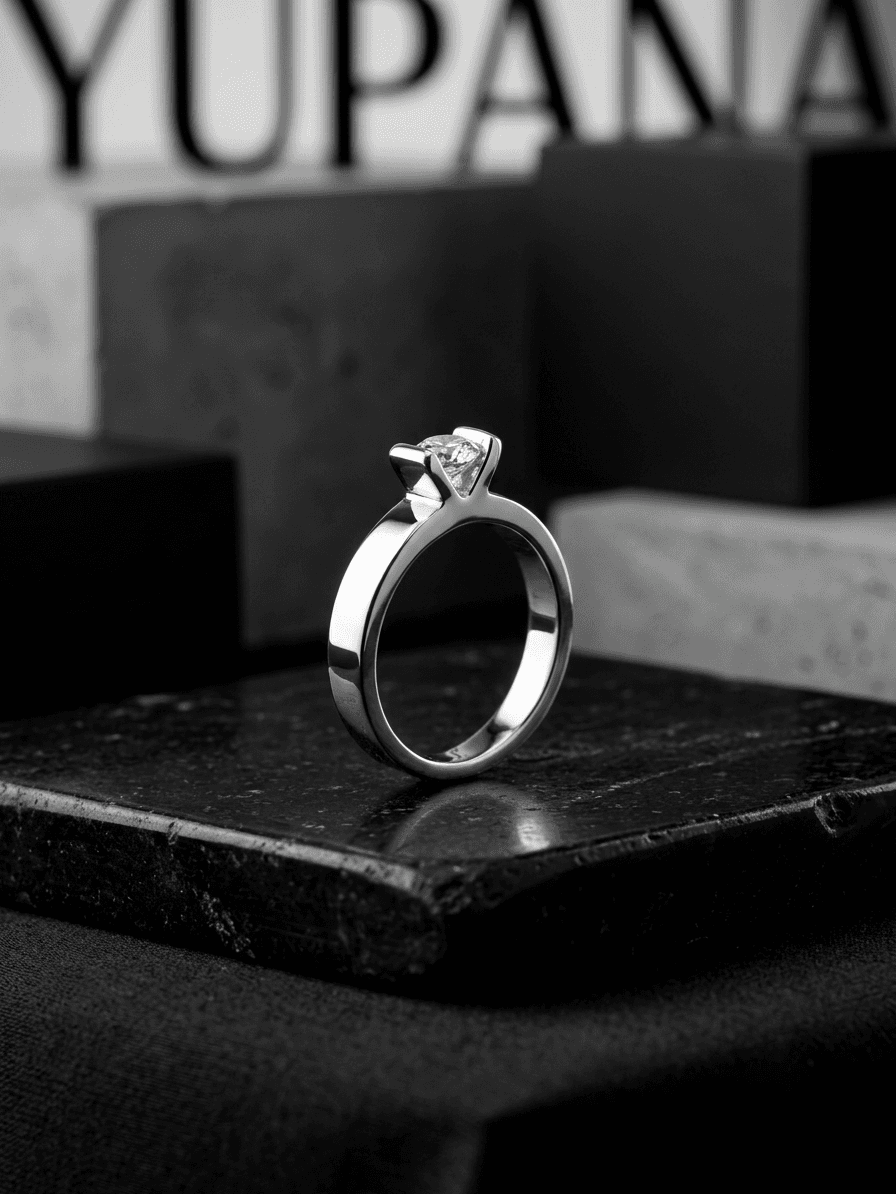 Anillo de Compromiso Solitario joyería artesanal Yupana Sangolquí Ecuador