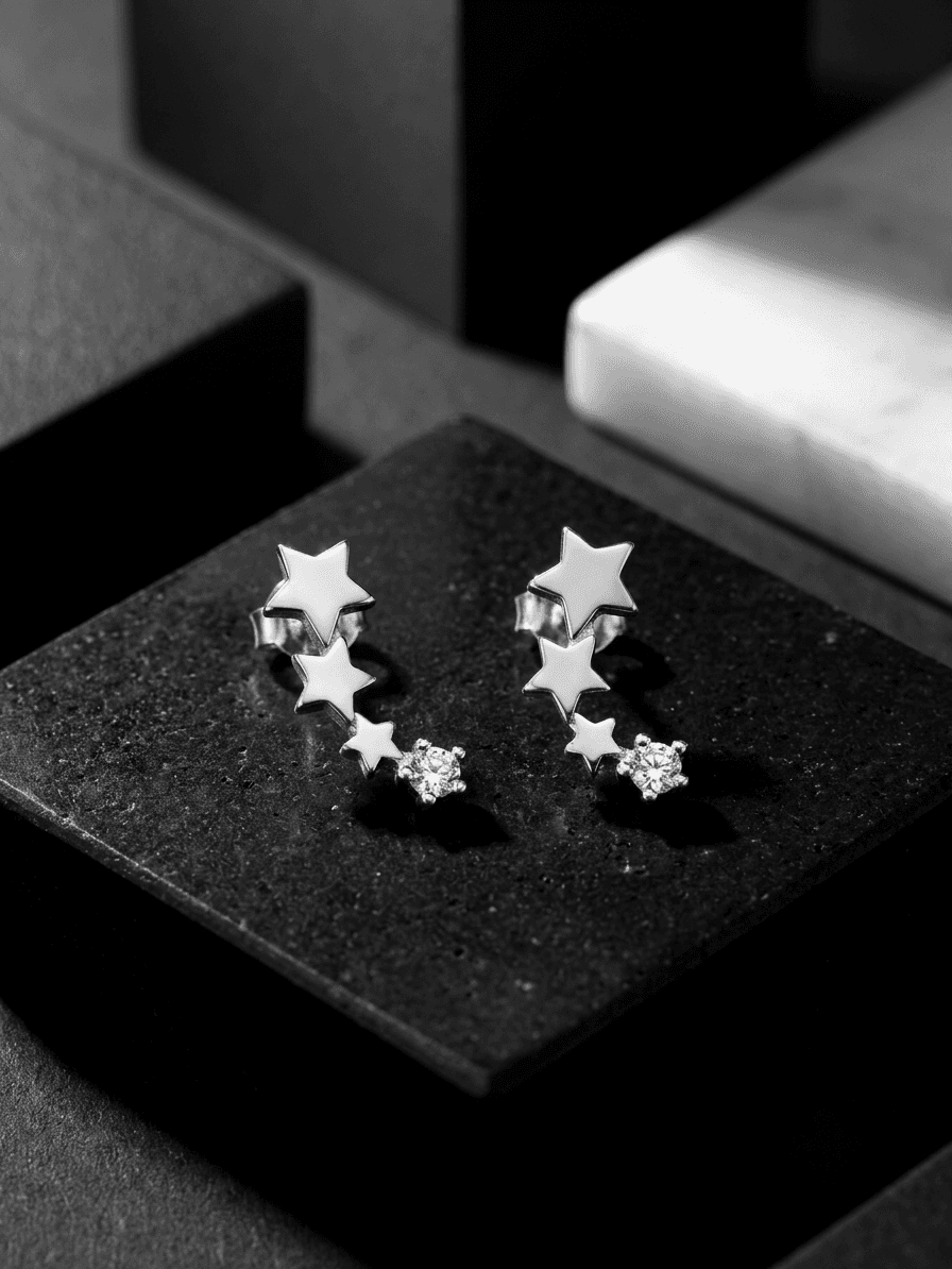 Aretes de Estrellas joyería artesanal Yupana Sangolquí Ecuador