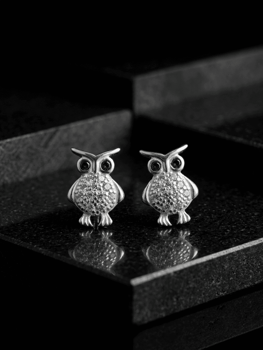 Aretes Búho Micro Circones joyería artesanal Yupana Sangolquí Ecuador