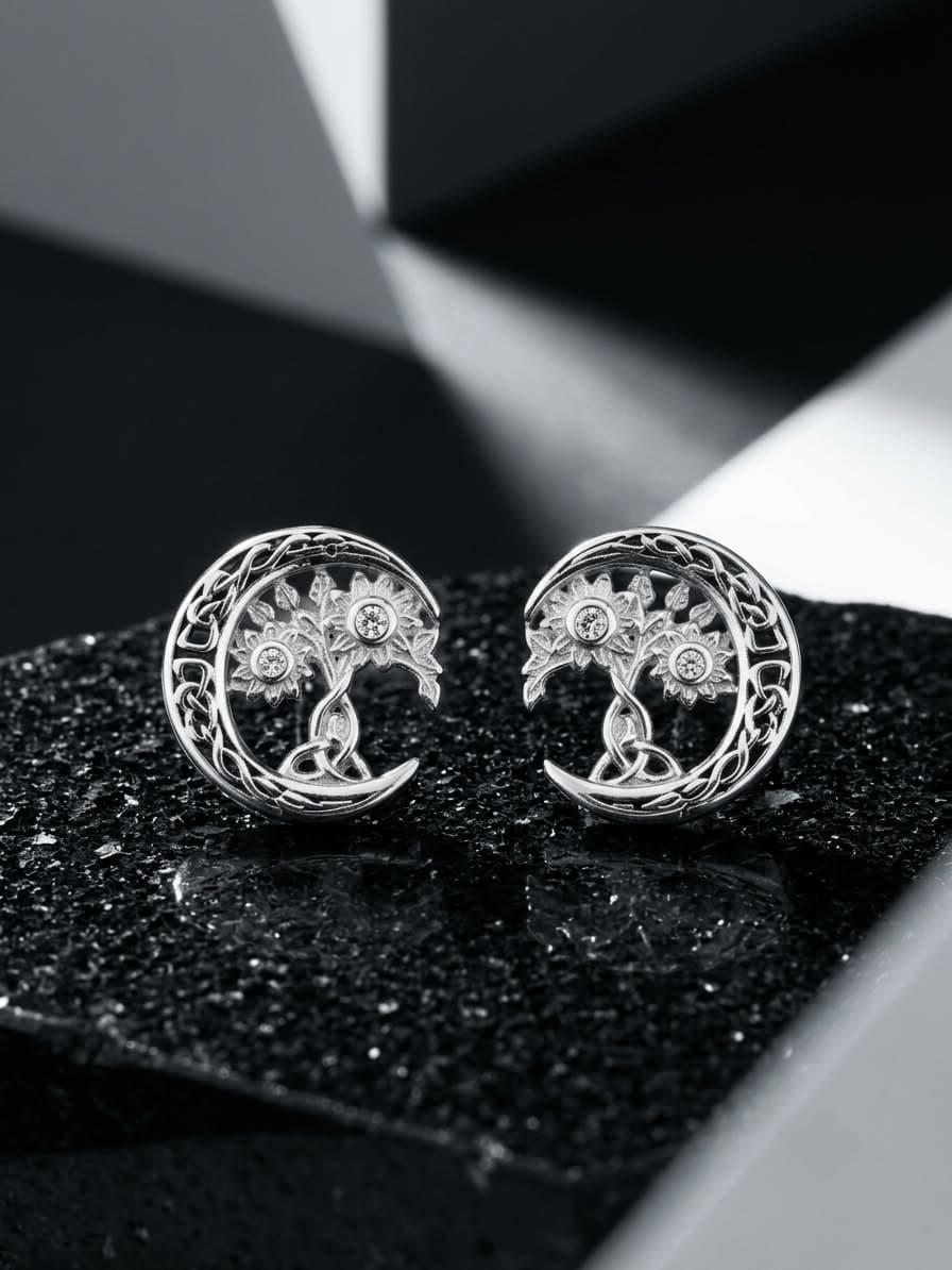Aretes de Plata Árbol de la Vida joyería artesanal Yupana Sangolquí Ecuador