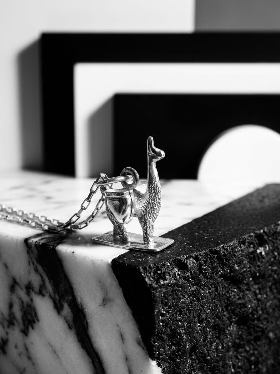 Llama Andina con cadena