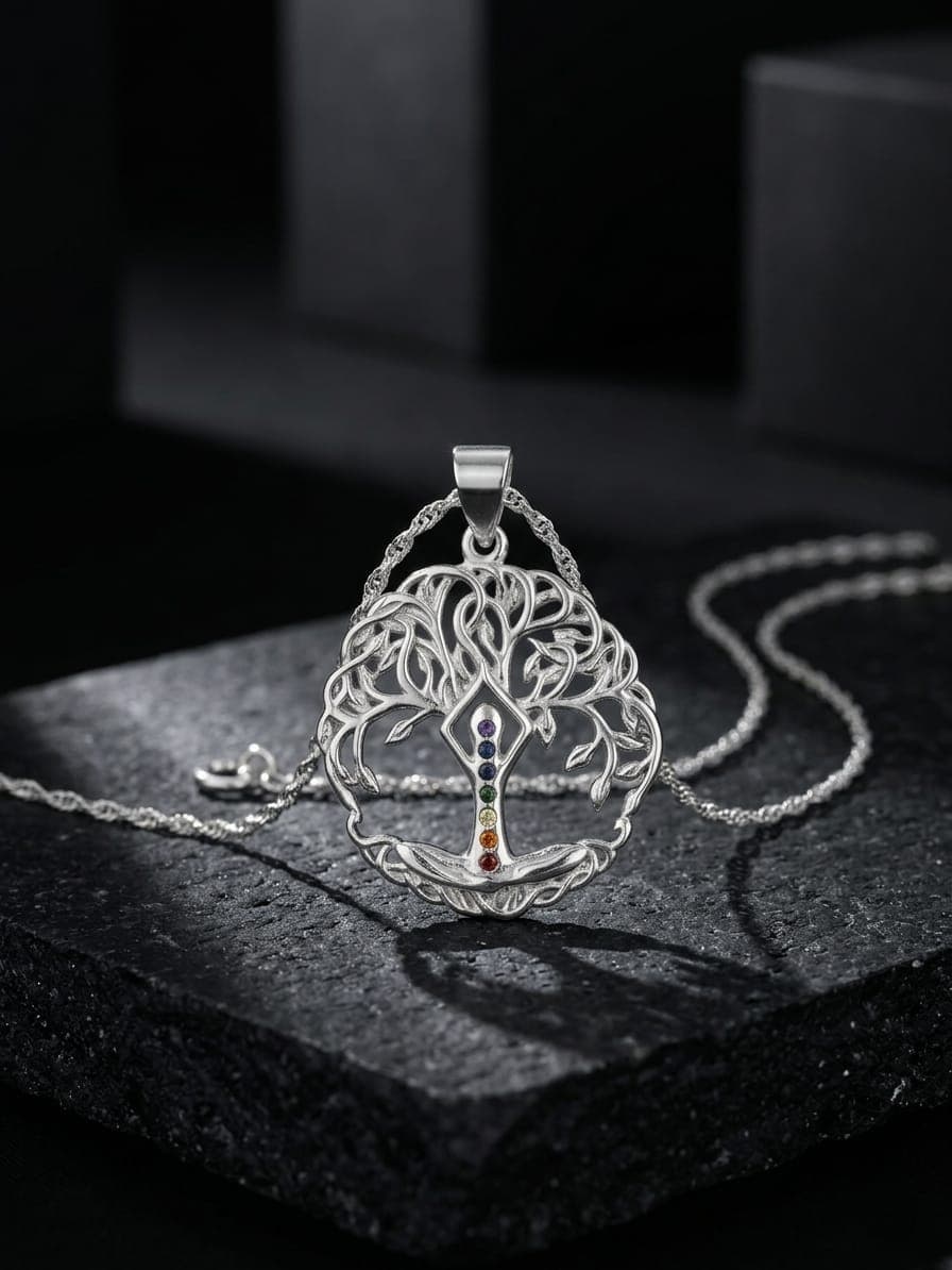 Árbol del Yoga Siete Chakras joyería artesanal Yupana Sangolquí Ecuador