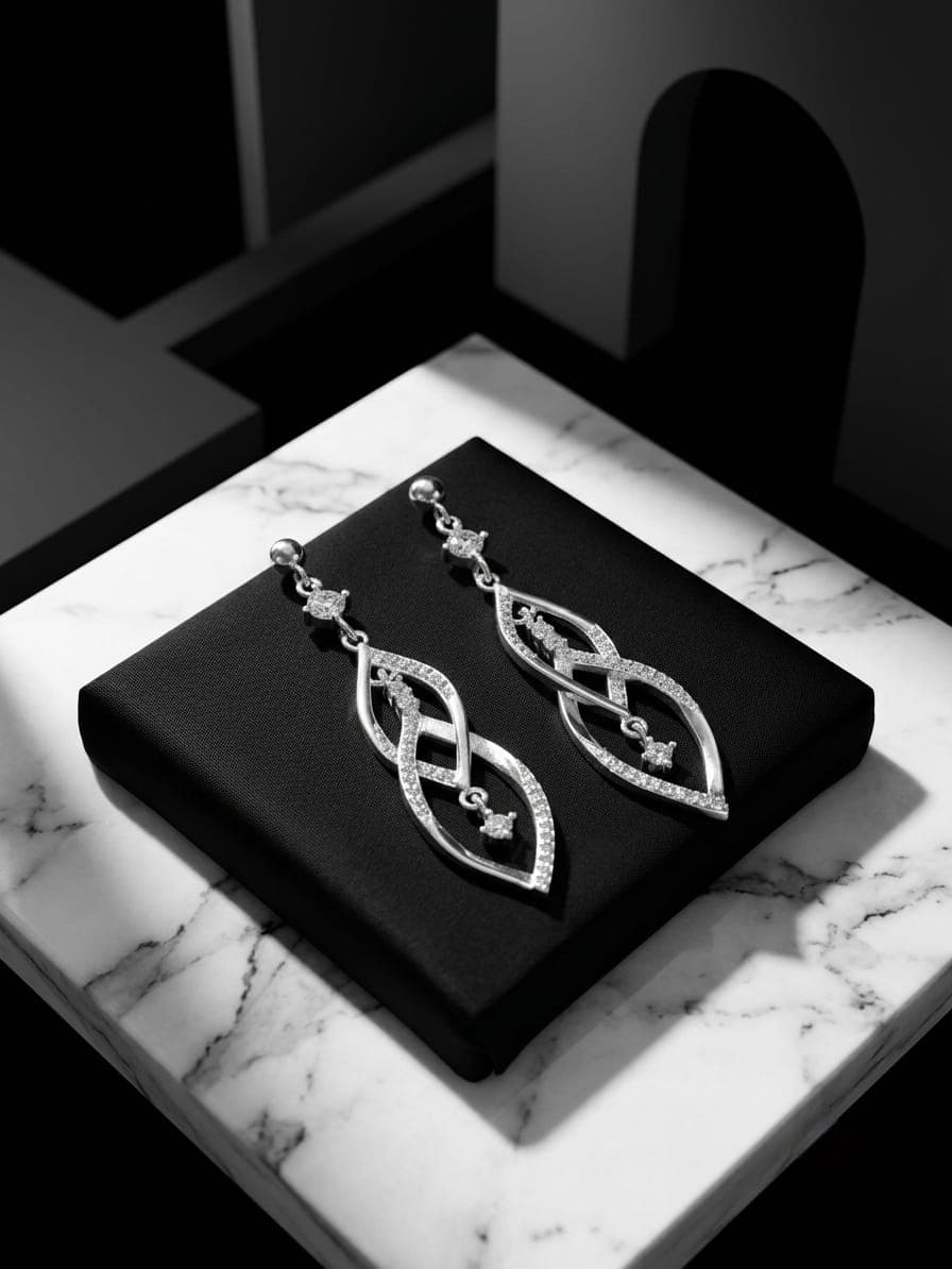 Aretes 4cm largo joyería artesanal Yupana Sangolquí Ecuador