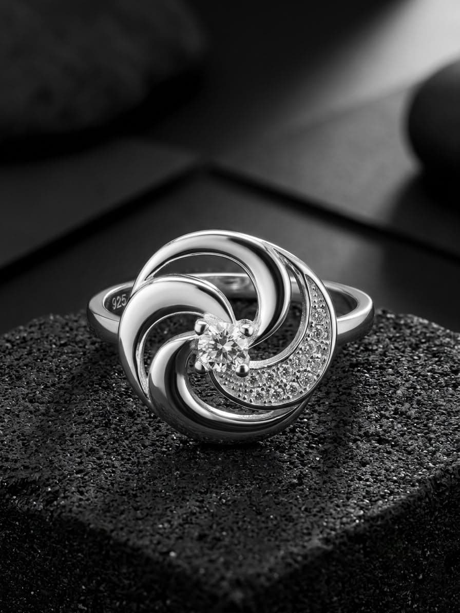 Anillo Rosa de los Vientos joyería artesanal Yupana Sangolquí Ecuador