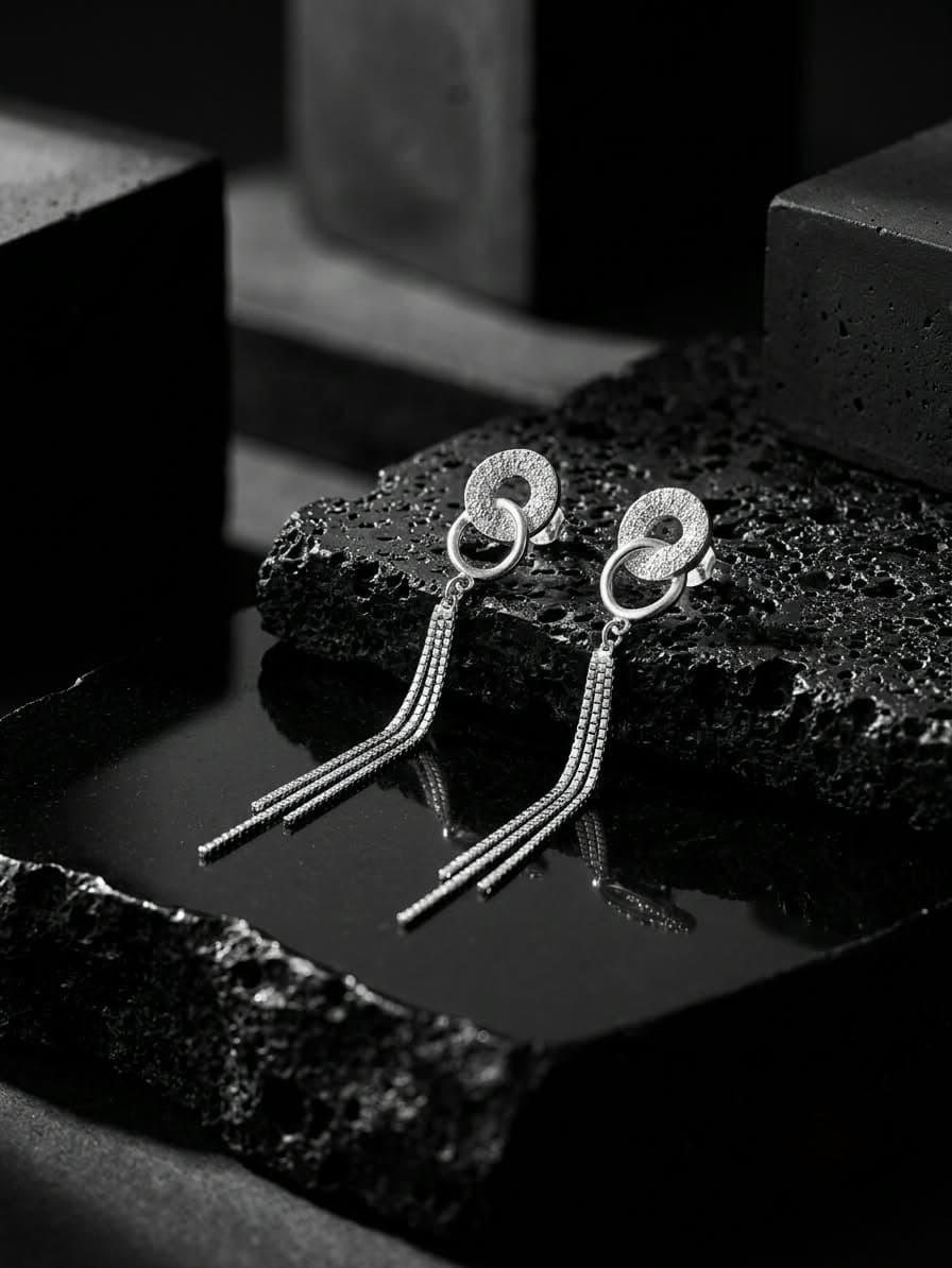 Aretes Largos 7cm joyería artesanal Yupana Sangolquí Ecuador