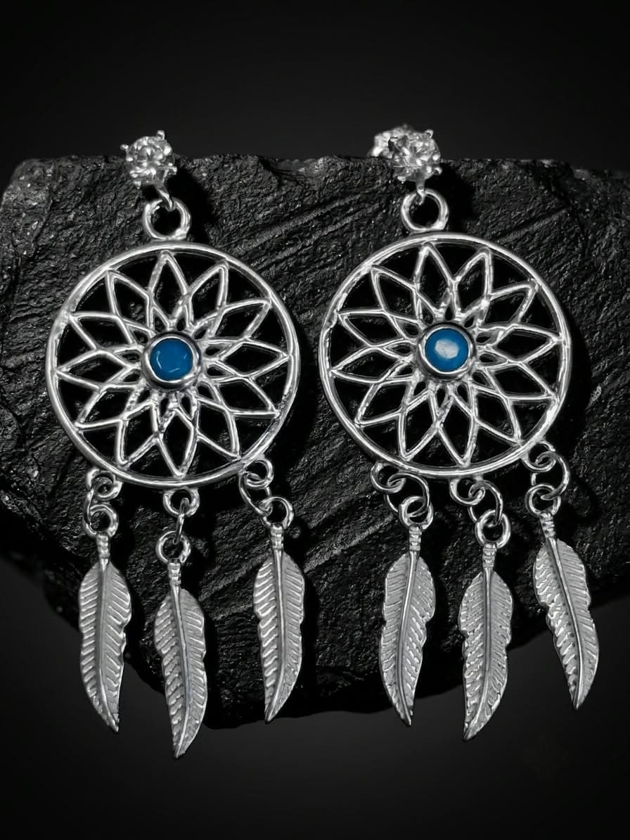 Aretes Largos Llamador de Ángel joyería artesanal Yupana Sangolquí Ecuador