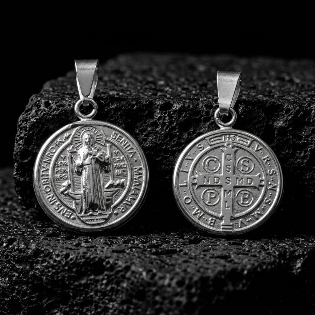 Medalla San Benito 1.5cm Diámetro joyería artesanal Yupana Sangolquí Ecuador